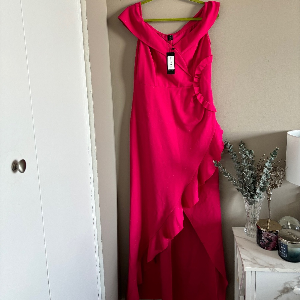 Hot Pink Gown - Perfect for Wedding Guest!